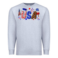 Heather Grey usa 4th of july Premium Sweatshirt - texasbilliewilder