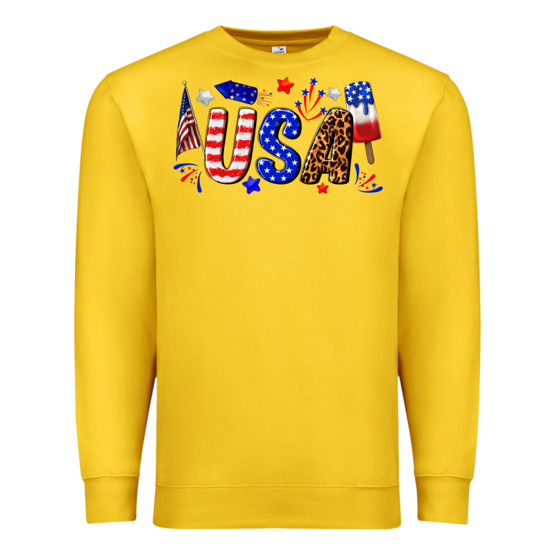 Usa 4th Of July Premium Sweatshirt by texasbilliewilder | Teevron