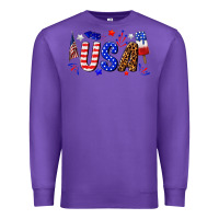 Purple usa 4th of july Premium Sweatshirt - texasbilliewilder