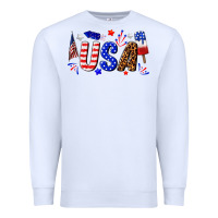 White usa 4th of july Premium Sweatshirt - texasbilliewilder