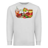 Dove Grey watermelon farm fresh coffee cups Premium Sweatshirt - Zillion Design Studio