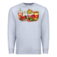 Heather Grey watermelon farm fresh coffee cups Premium Sweatshirt - Zillion Design Studio