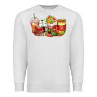 Oatmeal Heather watermelon farm fresh coffee cups Premium Sweatshirt - Zillion Design Studio