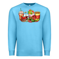 Ocean Blue watermelon farm fresh coffee cups Premium Sweatshirt - Zillion Design Studio