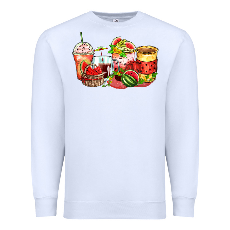 Watermelon Farm Fresh Coffee Cups Premium Sweatshirt by Zillion Design Studio | Teevron