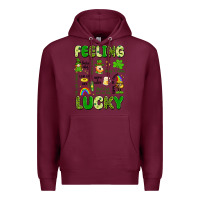 Burgundy feeling lucky Premium Hoodie - Artiststas