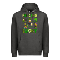 Charcoal Heather feeling lucky Premium Hoodie - Artiststas