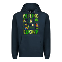 Navy feeling lucky Premium Hoodie - Artiststas