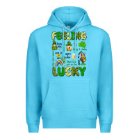 Ocean Blue feeling lucky Premium Hoodie - Artiststas