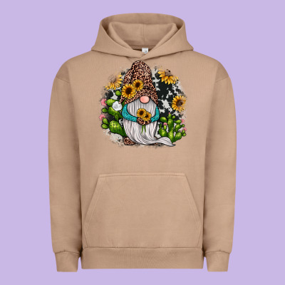 Gnomes Sunflower Cactus Urban Hoodie Designed By Jahusdesignshop
