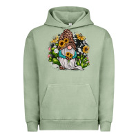 Pigment Oil Green gnomes sunflower cactus Urban Hoodie - JahusDesignShop