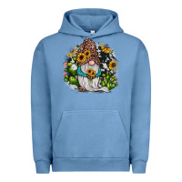 Pigment Pebble Blue gnomes sunflower cactus Urban Hoodie - JahusDesignShop