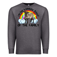 Charcoal Heather i'm the rainbow sheep of the family suffolk sheep black face sheep Premium Sweatshirt - RanaPortraitStore