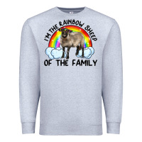 Heather Grey i'm the rainbow sheep of the family suffolk sheep black face sheep Premium Sweatshirt - RanaPortraitStore