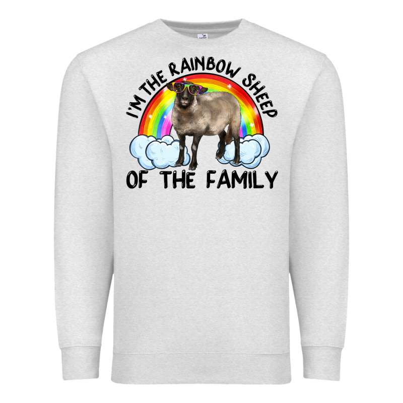 I'm The Rainbow Sheep Of The Family Suffolk Sheep Black Face Sheep Premium Sweatshirt by RanaPortraitStore | Teevron