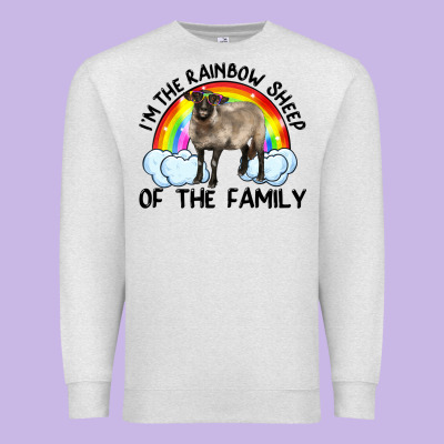 Premium Sweatshirt i'm the rainbow sheep of the family suffolk sheep black face sheep