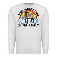 Oatmeal Heather i'm the rainbow sheep of the family suffolk sheep black face sheep Premium Sweatshirt - RanaPortraitStore