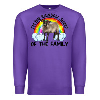 Purple i'm the rainbow sheep of the family suffolk sheep black face sheep Premium Sweatshirt - RanaPortraitStore