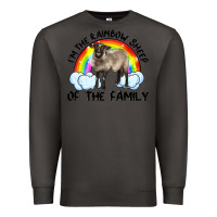 Smoke i'm the rainbow sheep of the family suffolk sheep black face sheep Premium Sweatshirt - RanaPortraitStore