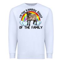White i'm the rainbow sheep of the family suffolk sheep black face sheep Premium Sweatshirt - RanaPortraitStore
