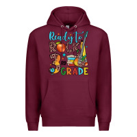 Burgundy ready to rock 3rd grade Premium Hoodie - JahusDesignShop