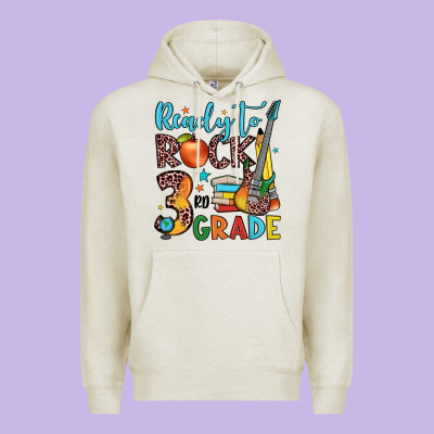 Ready To Rock 3rd Grade Premium Hoodie Designed By Jahusdesignshop