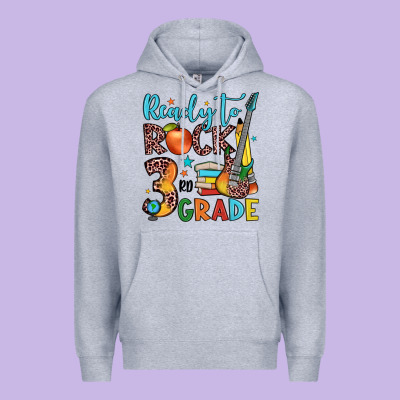 Ready To Rock 3rd Grade Premium Hoodie Designed By Jahusdesignshop