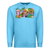 Ocean Blue tropical coffee cups Premium Sweatshirt - Zillion Design Studio
