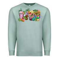 Seafoam tropical coffee cups Premium Sweatshirt - Zillion Design Studio