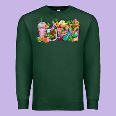 Premium Sweatshirt tropical coffee cups