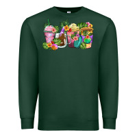 Sports Green tropical coffee cups Premium Sweatshirt - Zillion Design Studio