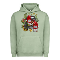 Pigment Oil Green farm truck,noel gnome Urban Hoodie - JahusDesignShop