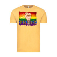 Vintage Mustard lgbtq  flag and hand pride Vintage Tee - Artiststas