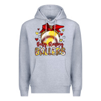Heather Grey busy raising ballers Premium Hoodie - Artiststas