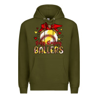 Army Green busy raising ballers Premium Hoodie - Artiststas