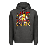 Charcoal Heather busy raising ballers Premium Hoodie - Artiststas