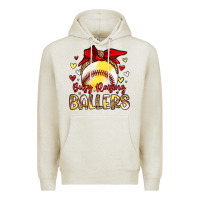 Oatmeal Heather busy raising ballers Premium Hoodie - Artiststas