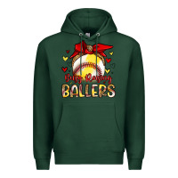 Sports Green busy raising ballers Premium Hoodie - Artiststas