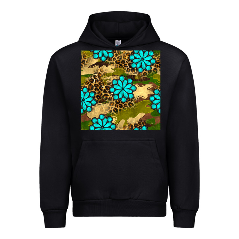 Camouflage Leopard Gemstone Seamless Pattern Urban Hoodie by BundleAndBundleShop | Teevron