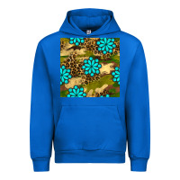 Cobalt camouflage leopard gemstone seamless pattern Urban Hoodie - BundleAndBundleShop