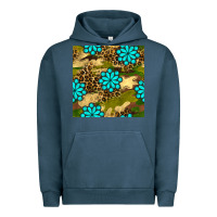 Pigment Midnight Navy camouflage leopard gemstone seamless pattern Urban Hoodie - BundleAndBundleShop