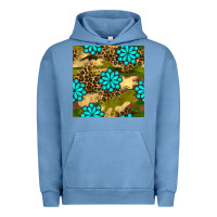 Pigment Pebble Blue camouflage leopard gemstone seamless pattern Urban Hoodie - BundleAndBundleShop