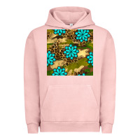 Pigment Salmon camouflage leopard gemstone seamless pattern Urban Hoodie - BundleAndBundleShop