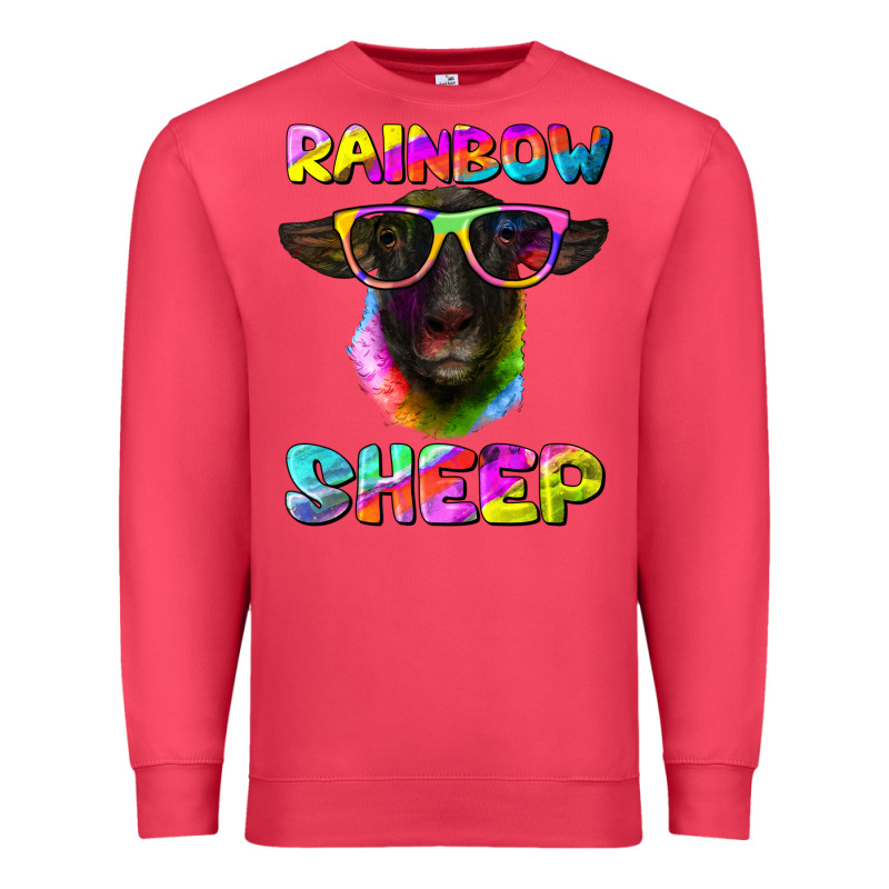 Rainbow Sheep Suffolk Sheep Premium Sweatshirt by RanaPortraitStore | Teevron
