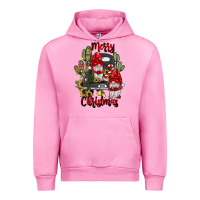 Fuchsia Pink farm truck,merry christmas gnome Urban Hoodie - JahusDesignShop