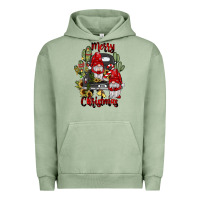 Pigment Oil Green farm truck,merry christmas gnome Urban Hoodie - JahusDesignShop