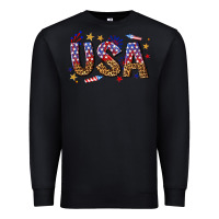 Black usa 4th of july bw Premium Sweatshirt - texasbilliewilder