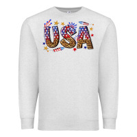 Oatmeal Heather usa 4th of july bw Premium Sweatshirt - texasbilliewilder