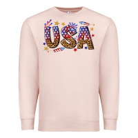 Pale Pink usa 4th of july bw Premium Sweatshirt - texasbilliewilder