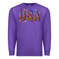 Purple usa 4th of july bw Premium Sweatshirt - texasbilliewilder